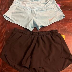 2 pack of athletic shorts XS- Nike Sky Blue and old navy sportswear Black